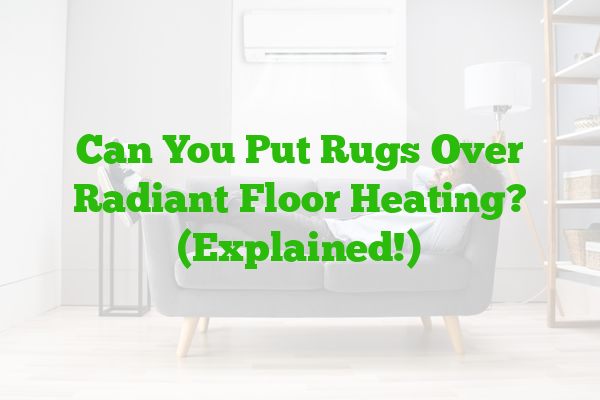 Can You Put Rugs Over Radiant Floor Heating? (Explained!)