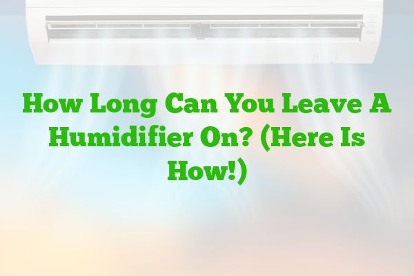 How Long Can You Leave A Humidifier On? (Here Is How!)